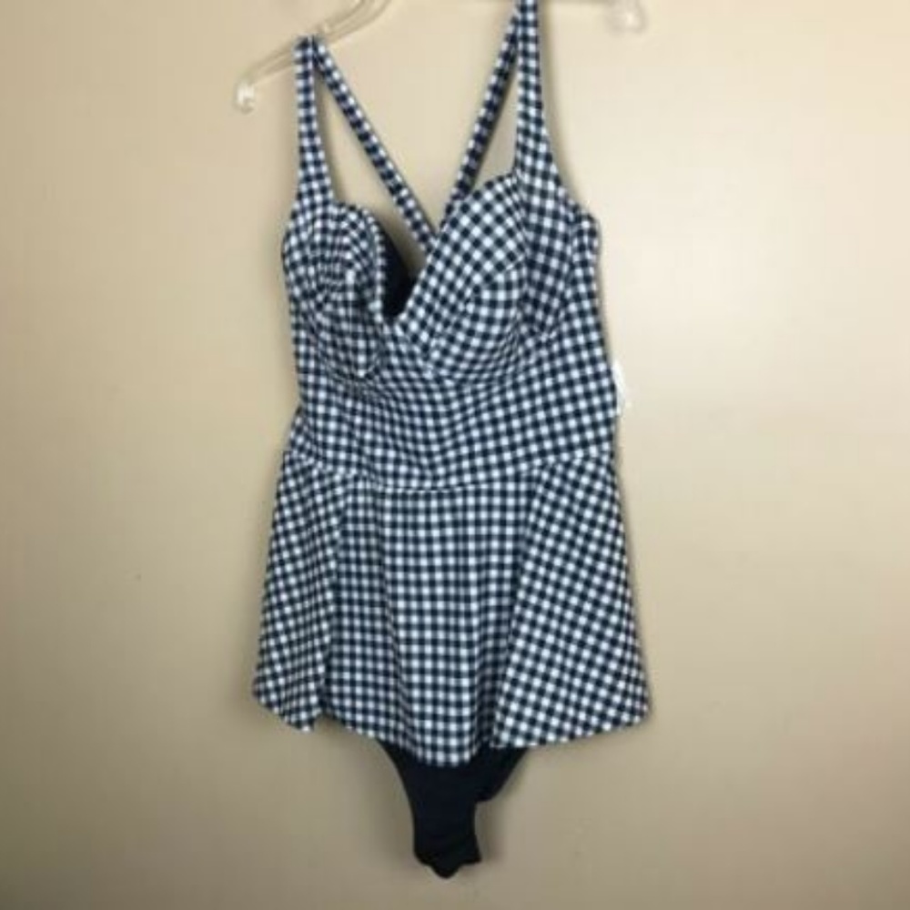 Torrid Gingham One Piece Skirt Swimsuit - Picture 3 of 3